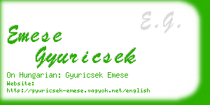 emese gyuricsek business card